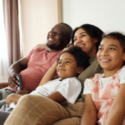 a family enjoying the benefits of owning a home